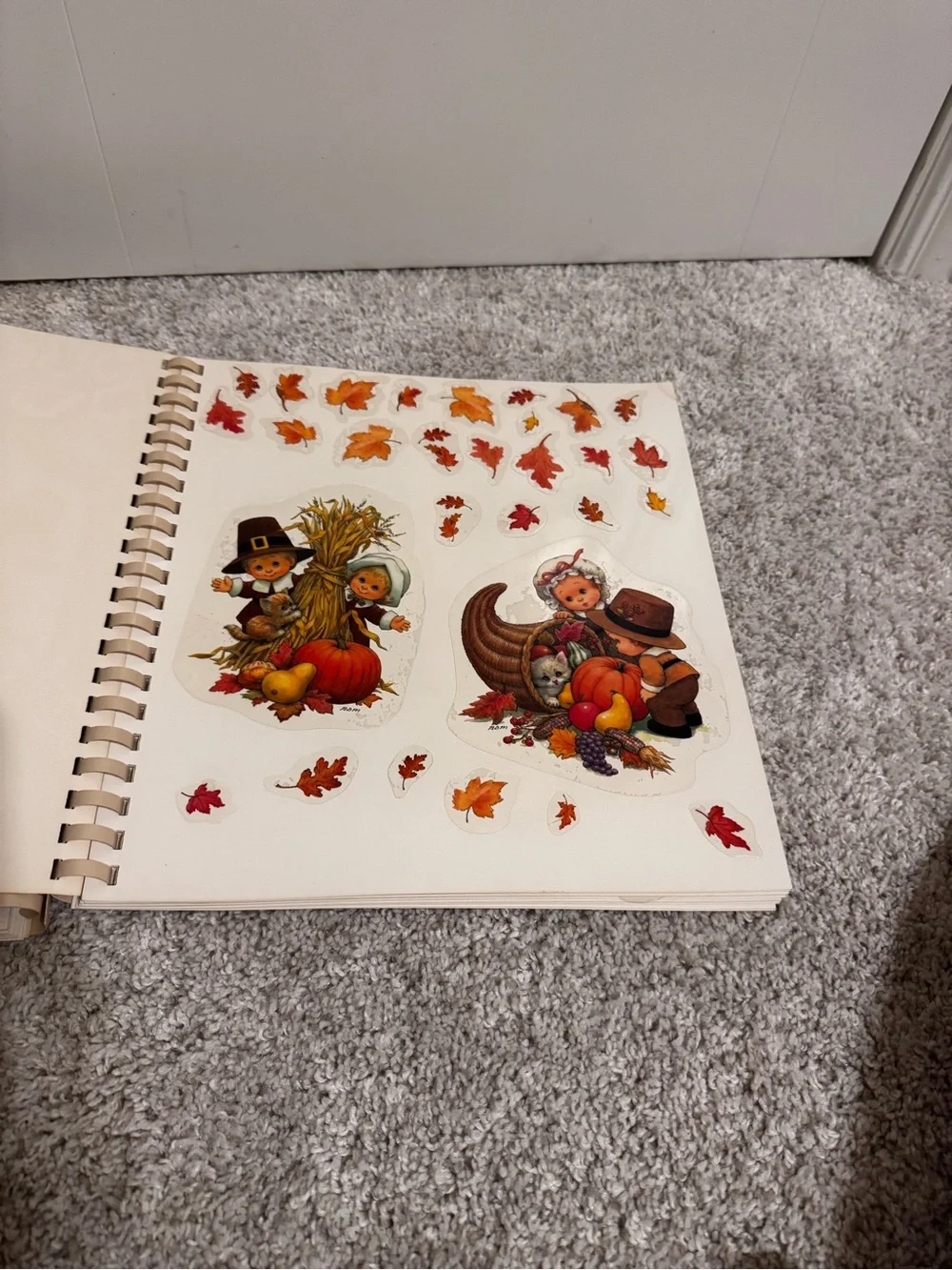 Vinyl Clings Storage Book - filled with vintage clings for windows (Set of 2)